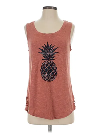 Pre-owned Maurices Sleeveless Top Orange Scoop Neck Tops