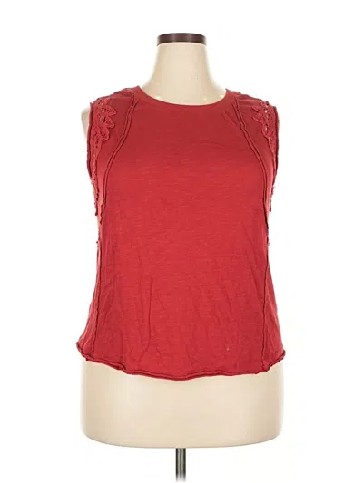 Pre-owned Maurices Sleeveless Top Red Keyhole Neckline Tops