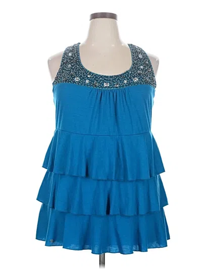 Pre-owned Maurices Sleeveless Top Teal Halter Neckline Tops