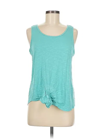 Pre-owned Maurices Sleeveless Top Teal Scoop Neck Tops In Blue