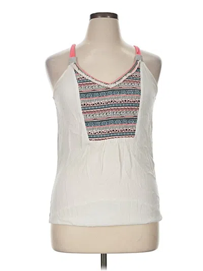 Pre-owned Maurices Sleeveless Top White Halter Neckline Tops