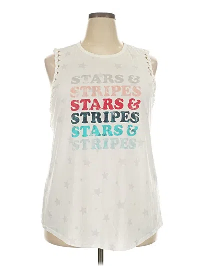 Pre-owned Maurices Sleeveless T-shirt In White