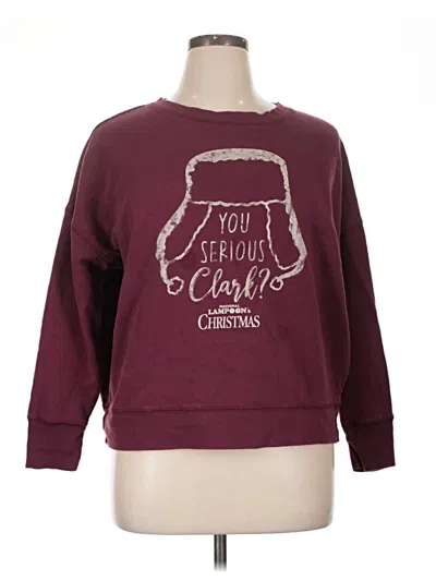 Pre-owned Maurices Sweatshirt In Burgundy