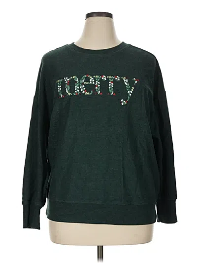 Pre-owned Maurices Sweatshirt In Green