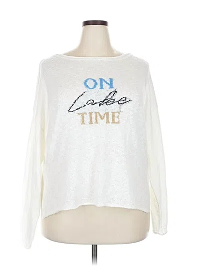 Pre-owned Maurices Sweatshirt In White