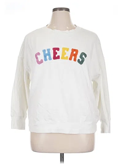 Pre-owned Maurices Sweatshirt In White
