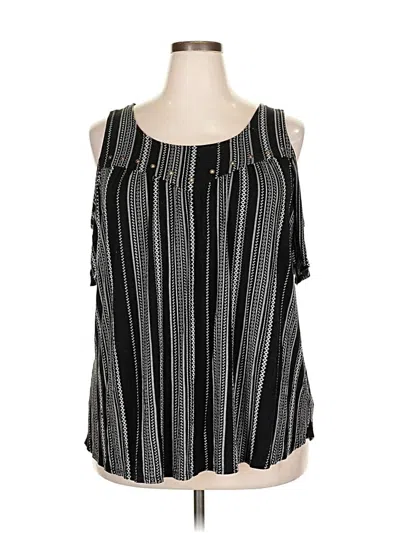 Pre-owned Maurices Tank Top Black Cold Shoulder Neckline Tops