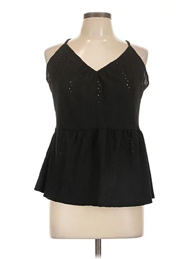 Pre-owned Maurices Tank Top Black Halter Neckline Tops