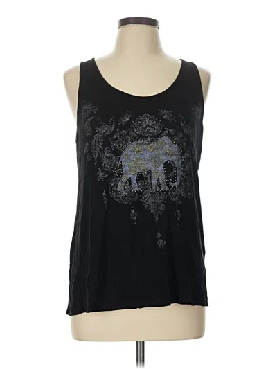 Pre-owned Maurices Tank Top Black Halter Neckline Tops