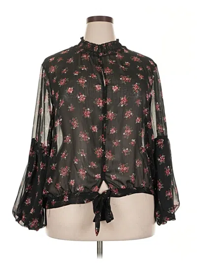 Pre-owned Maurices Tank Top Black Tie Neck Tops