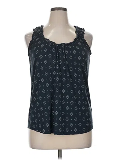 Pre-owned Maurices Tank Top Blue Halter Neckline Tops