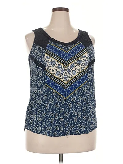 Pre-owned Maurices Tank Top Blue Halter Neckline Tops