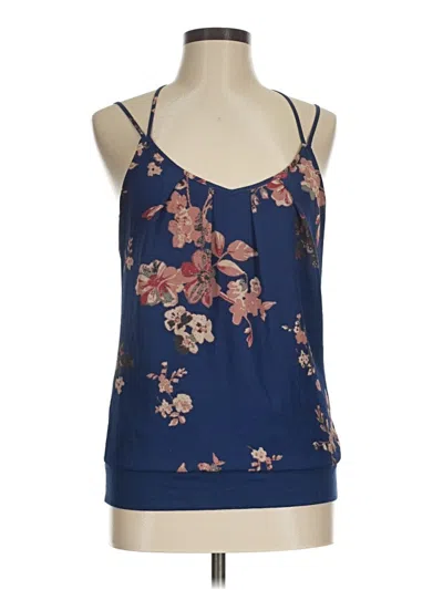 Pre-owned Maurices Tank Top Blue Halter Neckline Tops