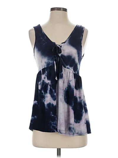 Pre-owned Maurices Tank Top Blue Halter Neckline Tops