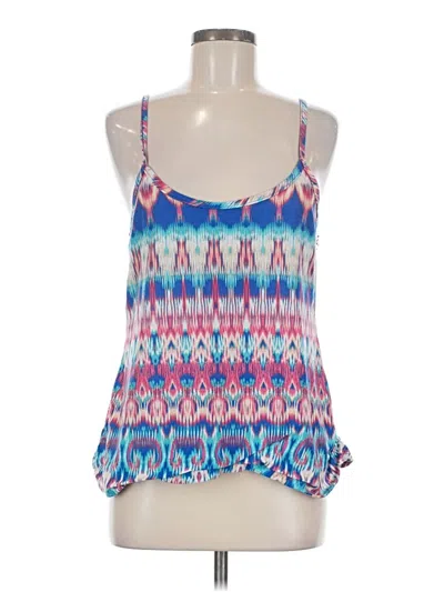 Pre-owned Maurices Tank Top Blue Halter Neckline Tops