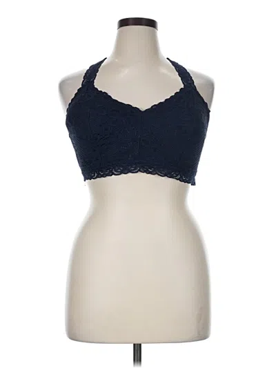 Pre-owned Maurices Tank Top Blue Halter Neckline Tops