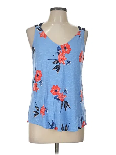 Pre-owned Maurices Tank Top Blue Strapless Neckline Tops