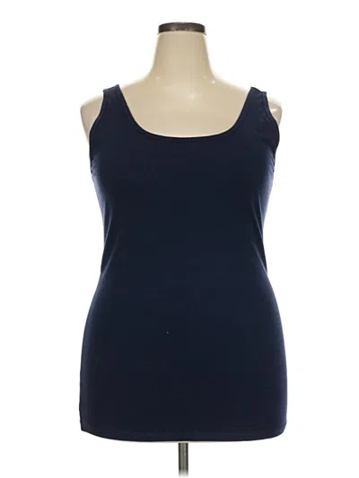 Pre-owned Maurices Tank Top Blue Strapless Neckline Tops