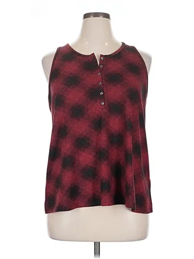Maurices Tank Top Burgundy Halter Neckline Tops