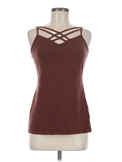 Pre-owned Maurices Tank Top Burgundy Halter Neckline Tops