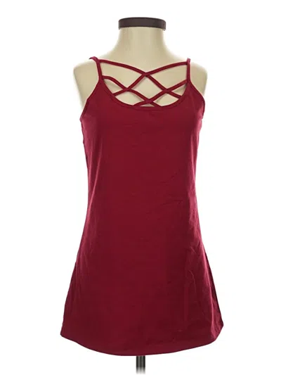 Pre-owned Maurices Tank Top Burgundy Halter Neckline Tops