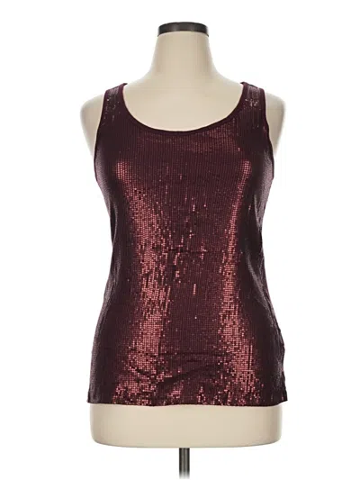 Pre-owned Maurices Tank Top Burgundy Halter Neckline Tops