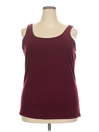 Pre-owned Maurices Tank Top Burgundy Strapless Neckline Tops