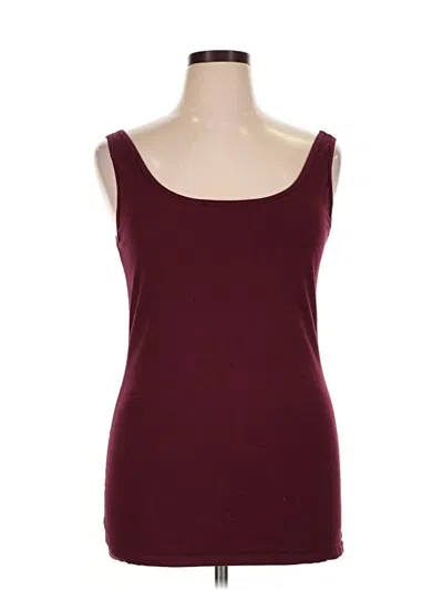 Pre-owned Maurices Tank Top Burgundy Strapless Neckline Tops