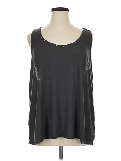 Pre-owned Maurices Tank Top Gray Cold Shoulder Neckline Tops