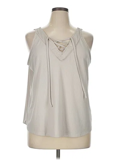 Pre-owned Maurices Tank Top Gray Halter Neckline Tops