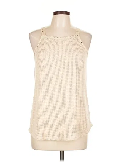 Pre-owned Maurices Tank Top Ivory Halter Neckline Tops In White