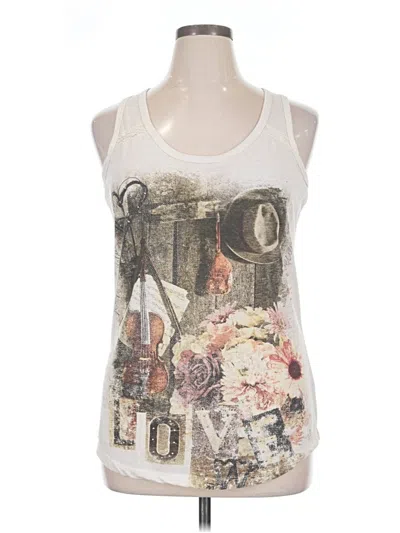 Pre-owned Maurices Tank Top Ivory Strapless Neckline Tops