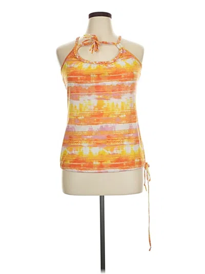 Pre-owned Maurices Tank Top Orange Halter Neckline Tops