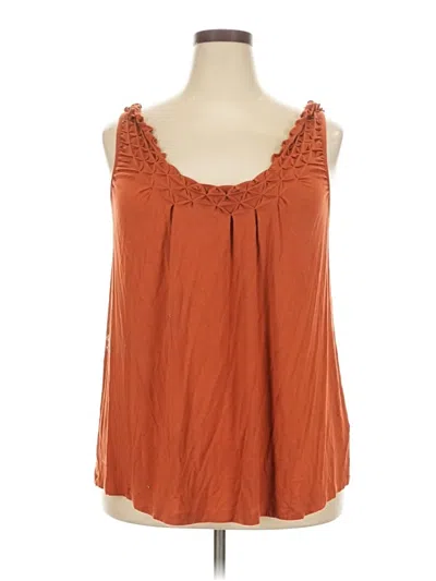 Pre-owned Maurices Tank Top Orange Strapless Neckline Tops