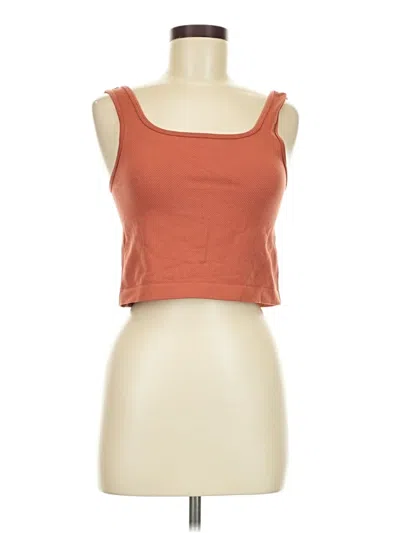 Pre-owned Maurices Tank Top Orange Strapless Neckline Tops