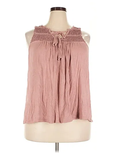 Pre-owned Maurices Tank Top Pink Halter Neckline Tops