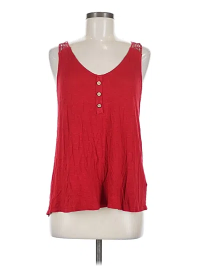 Pre-owned Maurices Tank Top Red Halter Neckline Tops