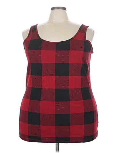 Pre-owned Maurices Tank Top Red Square Neckline Tops