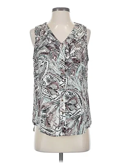 Pre-owned Maurices Tank Top Silver Plunge Neckline Tops