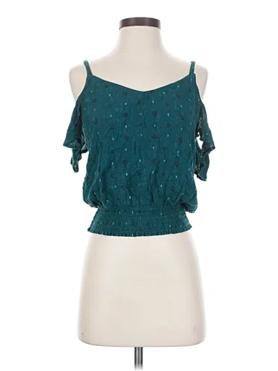 Pre-owned Maurices Tank Top Teal Cold Shoulder Neckline Tops