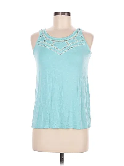 Pre-owned Maurices Tank Top Teal Halter Neckline Tops