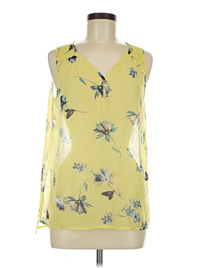 Pre-owned Maurices Tank Top Yellow Halter Neckline Tops