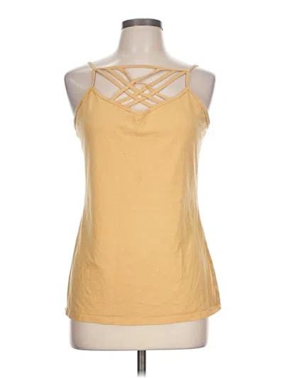 Pre-owned Maurices Tank Top Yellow Halter Neckline Tops