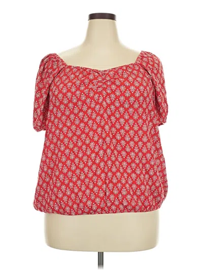 Pre-owned Maurices Tube Top Red Square Neckline Tops