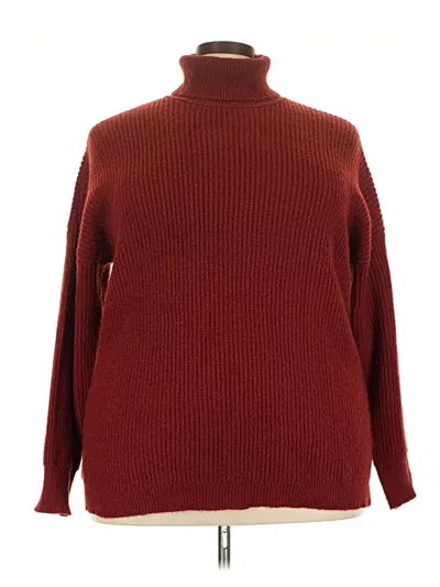 Pre-owned Maurices Turtleneck Sweater In Burgundy