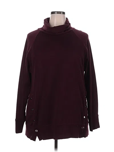 Pre-owned Maurices Turtleneck Sweater In Burgundy