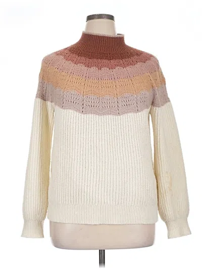 Pre-owned Maurices Turtleneck Sweater In White