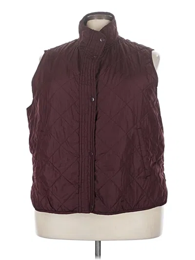 Pre-owned Maurices Vest In Burgundy