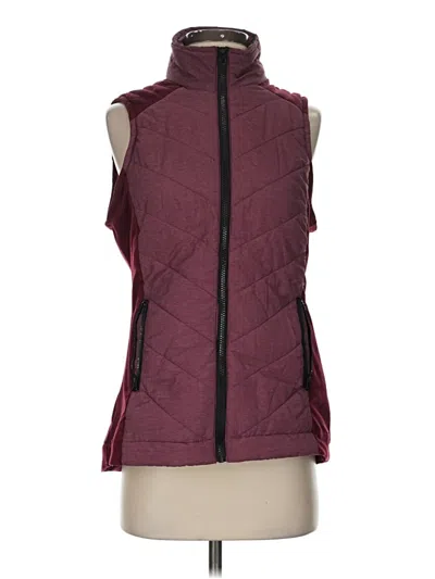 Pre-owned Maurices Vest In Burgundy