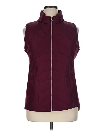 Pre-owned Maurices Vest In Burgundy